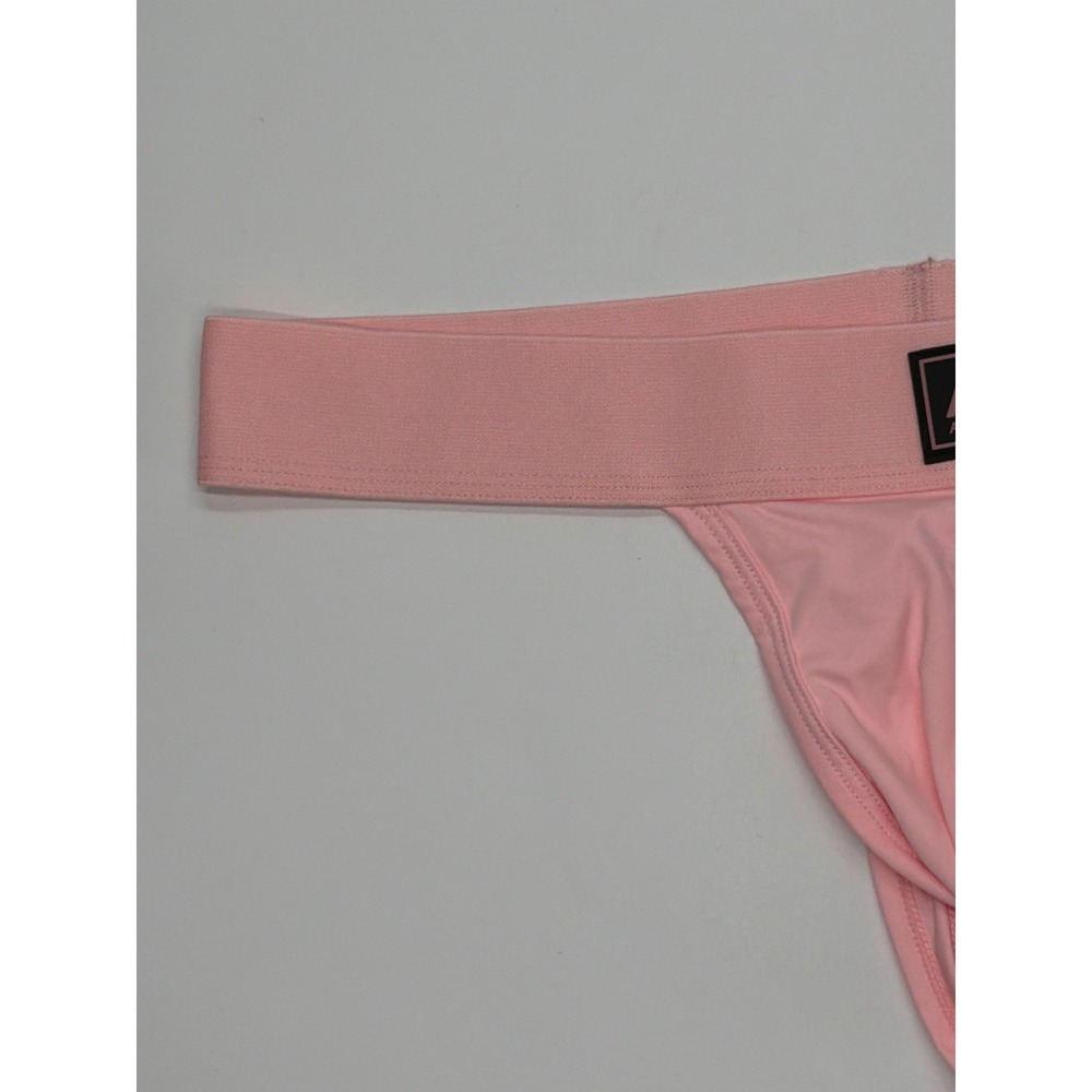 Arjen Kroos Mens Pink Thong Athletic Supporter XL Wide Waistband Logo Patch - Picture 2 of 6